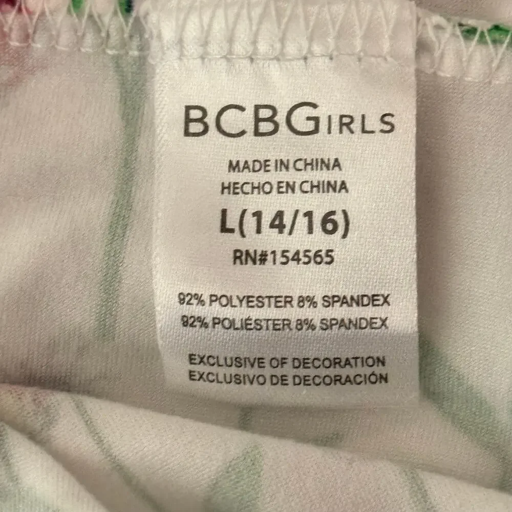 BCBGirls‎ Floral Handkerchief Dress Girls L 14/16 Boho Cottagecore Spring